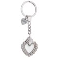 Heart keychain daisies decor