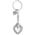 Heart keychain fretwork decor