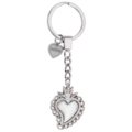Heart keychain fretwork decor