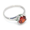 Ring with colored cz