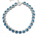 Silver bracelet with cubic zirconia