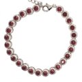 Silver bracelet with cubic zirconia
