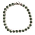 Silver bracelet with cubic zirconia