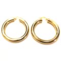Silver circle earrings