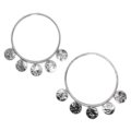 Circle earrings with charms