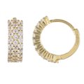 Round earrings with cz