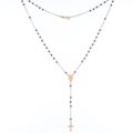 Rosary with black cz