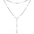 Rosary with black cz