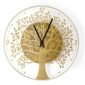 Glass wall clock tree of life