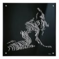 Glass panel woman