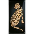 Glass panel leopard