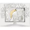 Sacra famiglia su pannello bianco