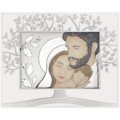 Holy family on white panel