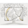 Holy family on white panel