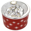 Round candle holy family