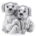 Dogs couple with hearts