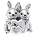 Rabbits coulpe with hearts