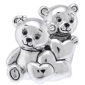 Bears couple with hearts