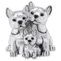 Bulldog family with hearts