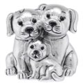 Dogs family with hearts
