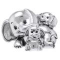 Elephants family with hearts