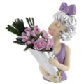 Half-bust with bouquet
