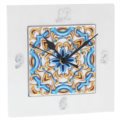 Squared clock majolica