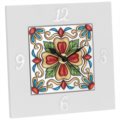 Squared clock majolica