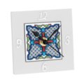 Squared clock majolica