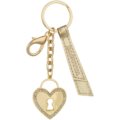 Heart keychain with white zirconia