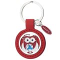 Keychain owl with globe