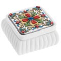 Squared box majolica