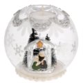Sfera porta candela con presepe