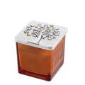 Squared small vase with candle