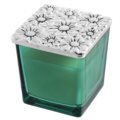 Squared small vase with candle