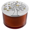 Round small vase with candle
