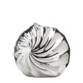 Silver coated vase waves