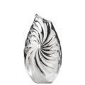 Silver coated vase waves