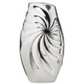 Silver coated vase waves