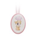 Cradle medallion teddy flower