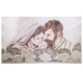 Holy family with floral decor