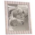 Holy family on striped panel