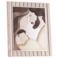 Holy family on striped panel