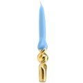 Candles curl light blue gold