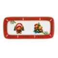 Rectangular plate xmas teddy