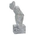 Stylized family on silver base