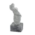 Stylized family on silver base