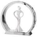 Hugging couple silver base