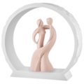 Hugging couple white base