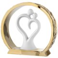 Heart shape couple golden base